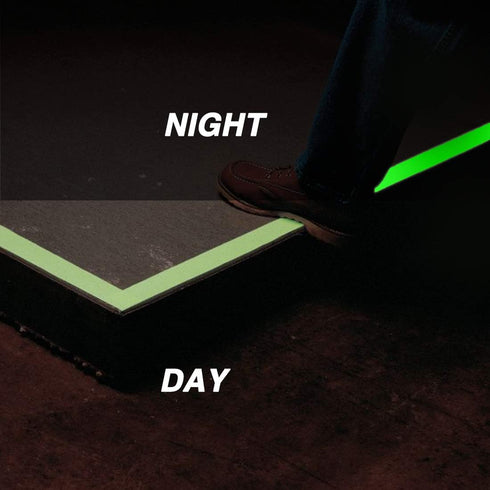 32.8 ft x 1 inch Glow in The Dark Tape - Luminescent Emergency Roll for Safety Egress Markers Stairs and Walls