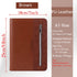 SAYEEC Leather Portfolio Notebook Binder with Calculator, A5 6 Ring Refillable Budget Planner Cover with Zipper