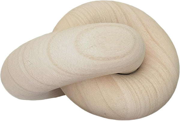 Wood Knot Decor Natural-2 Link Wooden Chain Link Coffee Table Wooden Knot