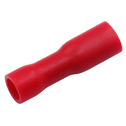 Baomain 0.11" Female & Male Spade Connectors, 22-16 AWG, Fully Insulated Crimp Terminals, Red (200-Pack)