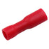 Baomain 0.11" Female & Male Spade Connectors, 22-16 AWG, Fully Insulated Crimp Terminals, Red (200-Pack)