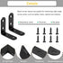 24Pcs 40x40mm 90 Black L Bracket Corner Braces Stainless Steel Small Shelf Bracket for Wood, Shelves, Wall Hanging