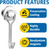 BAVITE Swivel Swing Magnetic Hook, Upgraded Refrigerator Magnetic Hooks, Strong Neodymium Magnet, 30lb Magnetic Hooks