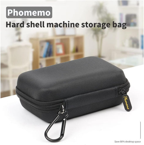 Phomemo Hard Carry Label Printer Case - Mini Label Maker Cover for D30/P21/M110/M02/T02, Black