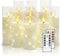 Nimiko Flickering Flameless LED Candles, 9 Pcs with Embedded Star String, Acrylic