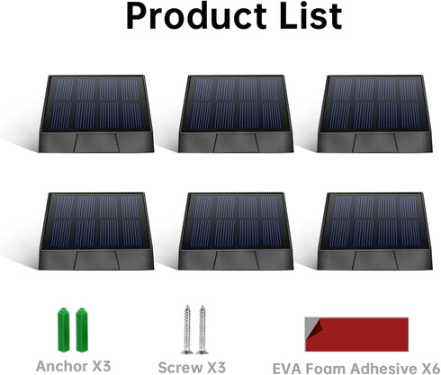 6000K Mailbox, Mrzxy Solar Lights Outdoor Waterproof LED White Bright Lens Downlight Small Solar Light for Address