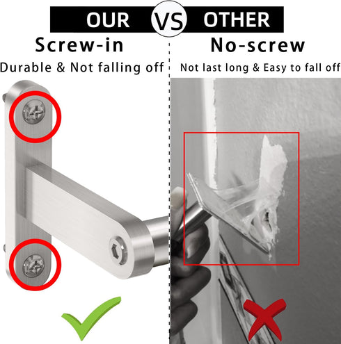 24 Inch Wall Mounted Bathroom Towel Bar, Modern Heavy Duty Stainless Steel Bath Towel Holder, Brushed Nickel