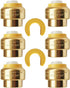HQMPC 3/4" Push Fit PEX End Cap, Push-to-Connect Brass Plumbing Fittings, 6Pcs
