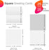 Set 7.25" 7.25" 25 Pack Square Greeting Cards - White Blank Half Fold Cards with Envelopes - Great for Holiday