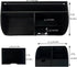 UnionBasic Multifunctional Desk Organizer, Leather Desktop Pen Holder for Business Cards, Pens, Mobile Phones, Black