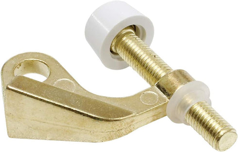 Litepak Hinge Pin Door Stop, Heavy Duty Adjustable Door Saver (8 Pack, Polished Brass)