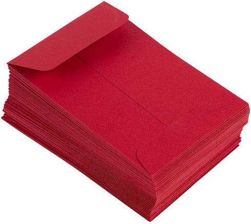 LUXPaper #4 Coin Envelopes | Peel & Press | 3'' x 4 1/2'' | Ruby Red | 250 Qty