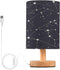 Table Lamp with USB Port Bedside Lamp Shining Stars Small Nightstand Lamp