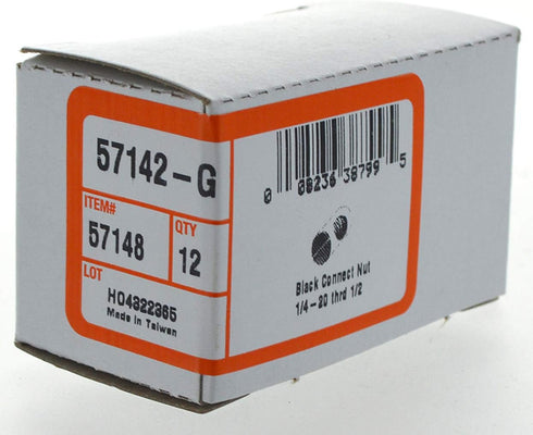 Black Oxide Joint Connector Nut, 1/4"-20