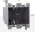 Newhouse Hardware 2-Gang PVC Old Work Electrical Outlet Box - 25 cu. in. Plastic Junction Box for Home Improvement