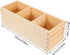 EXCEART Wood Pencil Holder for Desk, Multi-Functional Remote Control Holder with 3 Compartments for Office Supplies