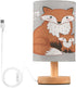 ALAZA Table Lamp with USB Port Bedside Lamp Leaves Fox Small Nightstand