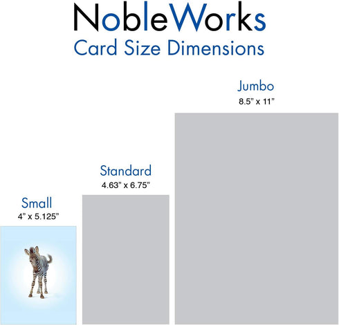 The Best Card Company 20 Assorted Baby Notecards Box Set, 4 x 5.12 Inch with Envelopes, Zoo Babies AM6726BBG-B2x10