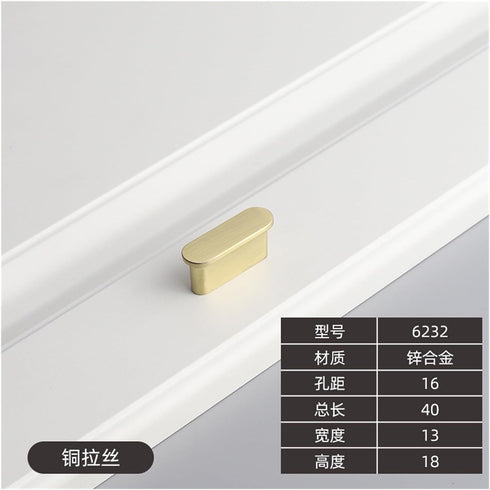 TJWZSAST Handle(6232 16 Zinc Alloy Cabinet Wardrobe Drawer Door T-Shaped Shoe Cabinet Bedside Table Furniture Handle