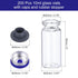 PATIKIL 200pcs 10ml Glass Vials, Small Empty Sample Bottles with Caps, Rubber Stopper for Lab Injection, Essential Oil