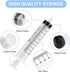 Plastic Syringes, 8pcs No Needle 10ml Liquid Measuring Syringe with Luer Slip Tip for Refilling and Measuring