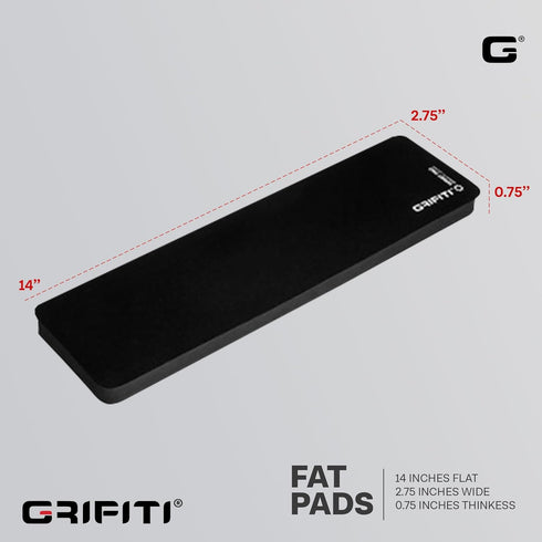 GRIFITI Fat Wrist Pad 14 x 2.75 x 0.75 Inch for Computer Keyboard Rest Support, Ergonomic