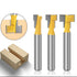 TOEVER 5pcs Set, 1/4 Inch Set 5/16&3/8 1/2 &5/8 &7/16 Inch Keyhole Router Bits Shank Router bits, Router Bit & Blade