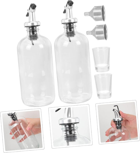 LIFKOME 1set Set Glass Mouthwash Dispenser Bathroom Decor Boys and Girls Mouthwash Hotel Supplies