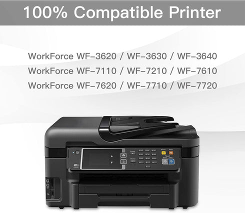 BeOne Remanufactured Ink Cartridges Replacement for Epson 252XL 252 XL T252 for Workforce WF-3620 (BK, C, M, Y)