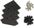 2020 Series Black L Shape Joint Plate Bracket Kit - 4pcs Joint Plate, 20pcs M5 T-Slot Nuts