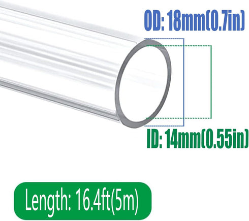 MCOSU Winemaking,14x18mm(0.55x0.7in) Food Grade Silicone Tubing, Pure Silicon Hose High Temp Home Brewing