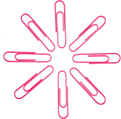 Jumbo Paper Clips, 2 Inch Large Paper Clip, 100 pcs (Jumbo, Pink)