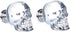 HDJNal 2pcs Crystal Glass Door Knobs, Skull Clear Glass Wardrobe Pull Knobs with