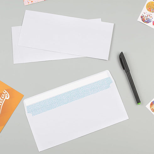 Joyberg 72 Packs #10 Business Envelopes, Self Seal Security Envelopes, Peel and Seal Closure, White, 26LB