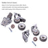 4 Pack Small Caster Wheels 2 Inch Low Profile Swivel Casters with 2 Brakes, Steel Top Plate, No Noise Ball Bearing