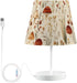 3 ALAZA Bedside Lamp Mushroom Forest Autumn Table Lamp for Bedroom Desk Lamp with USB Port LED Nightstand Color
