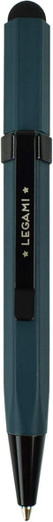 LEGAMI - Mini Touch Pen, 0.8 x 9.7 cm, Ballpoint Pen, Black Ink, Tip Diameter 1 mm, Pen with Eraser for Typing on Every Touch Screen Device, Petrol Blue Variant