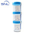 SNL Quality Sterile Specimen Cups, 3oz, Screw-on Cap with Tamper Evident Seal, Blue Cover, Pack of 3