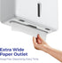 Commercial Stardrix Multifold Paper Towel Dispenser Wall Mount (White) Large Capacity C-Fold, Trifold, and Folded Hand