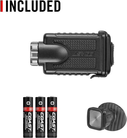 COAST HX500 480 Lumen Alkaline Dual Power LED Utility Light with KASK Mount, Magnetic