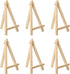 PATIKIL 12 Pack 5.9" Mini Wooden Easel Stand for Displaying Photos, Canvases, Wedding, Wood Color
