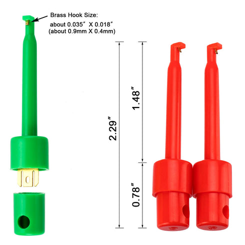 PAGOW 10pcs Multimeter Test Hook Clip, Colorful Test Probe for Testing Electronic Components