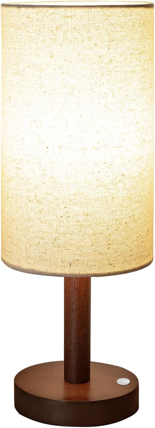 LALISU Cordless Table Lamp, 3 Color Dimming Portable Battery Lamp, Touch Control
