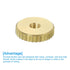 uxcell Knurled Thumb Nuts, 4Pcs M3 x D11mm x H2.5mm Brass Flat Head Fasteners for 3D Printer Parts