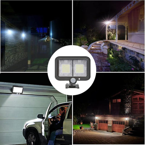Solar Flood Lights with 98 LEDs, Motion Detector, 16.5ft Cable, IP65 Waterproof LED Lights for Backyard Garage