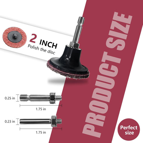MZCR-NNML 24Pcs 2'' 1/4'' Surface Conditioning Disc Sanding Discs Holder Quick Change Discs Medium Buffing Pads