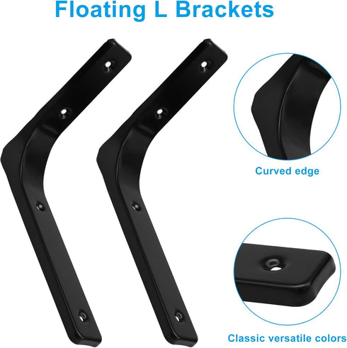 Moicstiy 4 8 Inch Pcs L Brackets, Corner Braces with Screws for Shelves Support, Cabinet Hardware, Furniture Repair