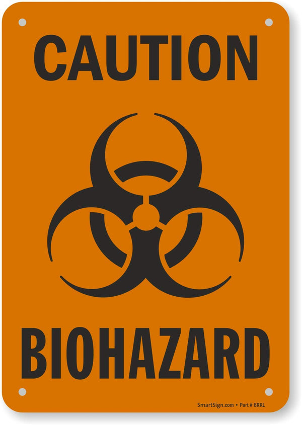 SmartSign "Caution - Biohazard" Sign | 7" x 10" Aluminum