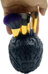 CUZOKOLA Goth Accessories - Black Skull Decor Pen Holder with Strong Resin for Vanity, Office Organizer, Skull Planter