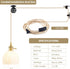 Plug in Pendant Light Fixtures, Hanging Light Fixture Vintage Glass Pendant Light, Mini Milk White Tulip Hanging Lamp